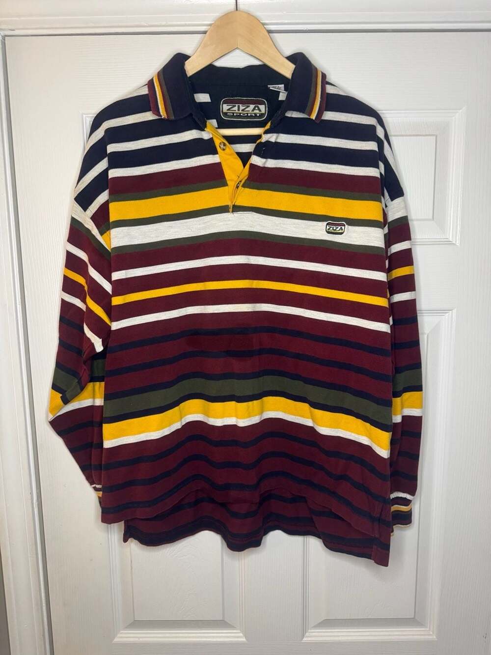 Vintage Ziza Sport Striped Rugby Shirt XL